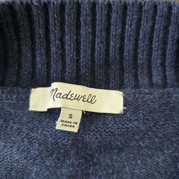 Madewell Sweater Small Women Colorblock Charleston V-Neck Pullover Cozy - Picture 7 of 12